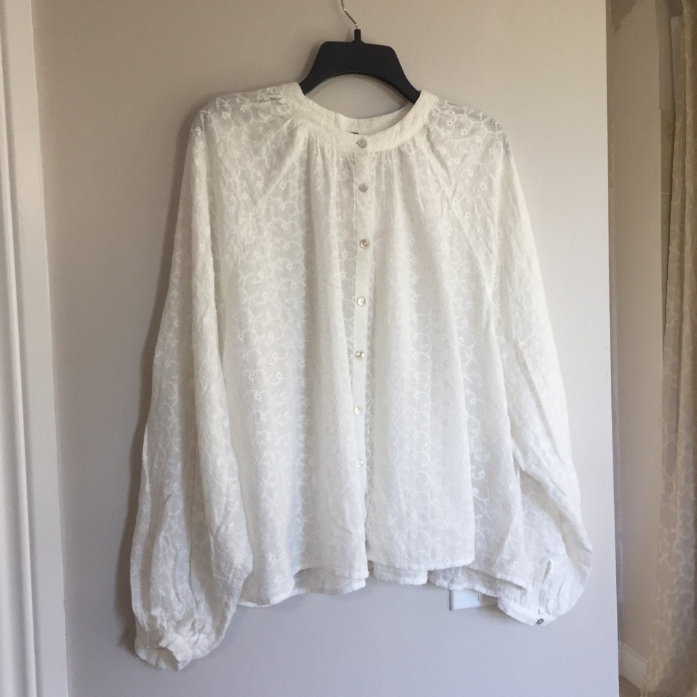 Free People Maddison eyelet Embroidered Top - Picture 2 of 10